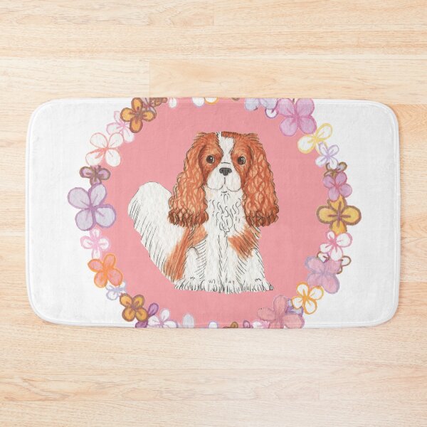 Item preview, Cavalier King Charles Spaniel - Blenheim Pink Garland designed and sold by jollyinu.