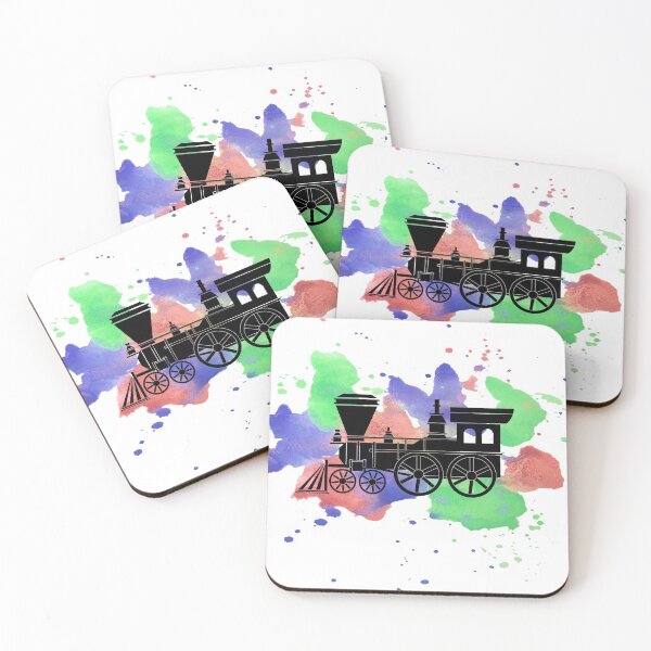 Item preview, Watercolor Train designed and sold by MelocheArts.