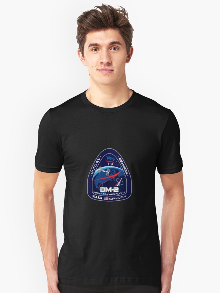 Spacex Nasa Crew Dragon Dm 2 Mission Patch T Shirt By Visuaworks