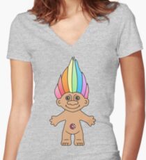 Troll Magic Women's Fitted V-Neck T-Shirt