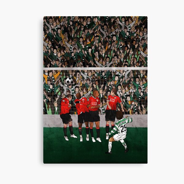 Shunsuke Nakamura vs Manchester United Canvas Print