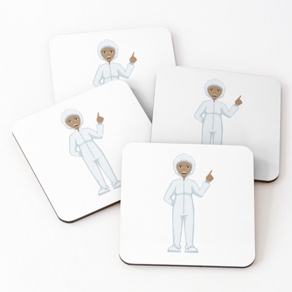 Item preview, Afro-descendant female mascot, safety equipment against contamination. Ideal for educational and informative medical materials designed and sold by LucianoCosmo.