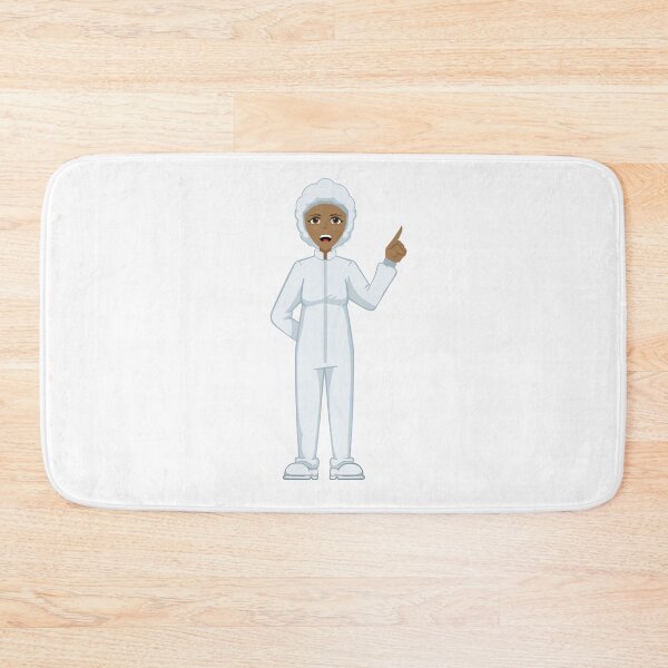 Item preview, Afro-descendant female mascot, safety equipment against contamination. Ideal for educational and informative medical materials designed and sold by LucianoCosmo.