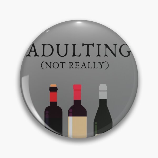 Artikelvorschau, Weinflasche Adulting entworfen und verkauft von designitfun.