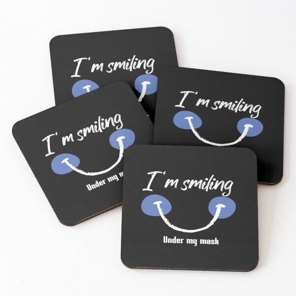 Item preview, I'm Smiling Under My Mask Funny Quote with Smiling Face  designed and sold by MerchSpot.
