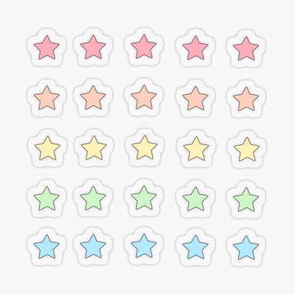 Mini Star Sticker Set Sticker Pack Sticker By Rianfee Redbubble