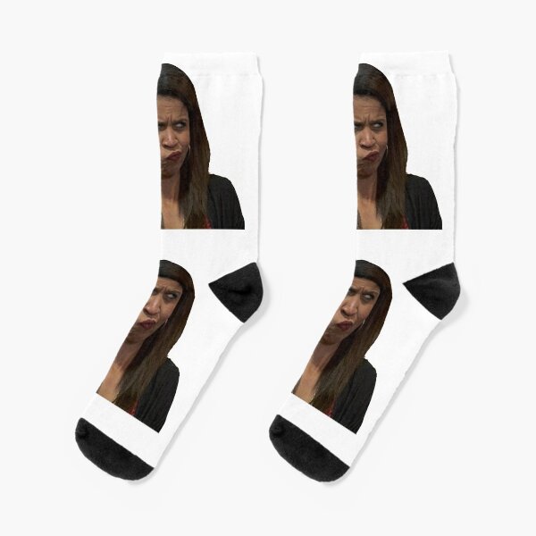 Side Eyed Chloe Meme Crew Socks