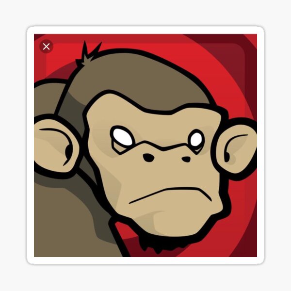 Monkey Gamerpic Sticker By Bleasheevor Redbubble