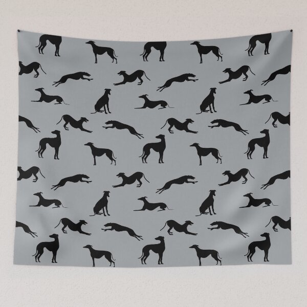 Item preview, Greyt Greyhound Silhouettes - A3A6AA designed and sold by GreytGraphicals.