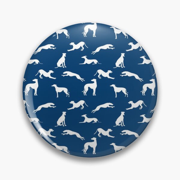 Item preview, Greyt Greyhound Silhouettes - White on 003A6F designed and sold by GreytGraphicals.
