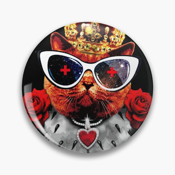 Item preview, 48 Cat King Queen Sunglasses Crown Roses designed and sold by Margarita-Art.