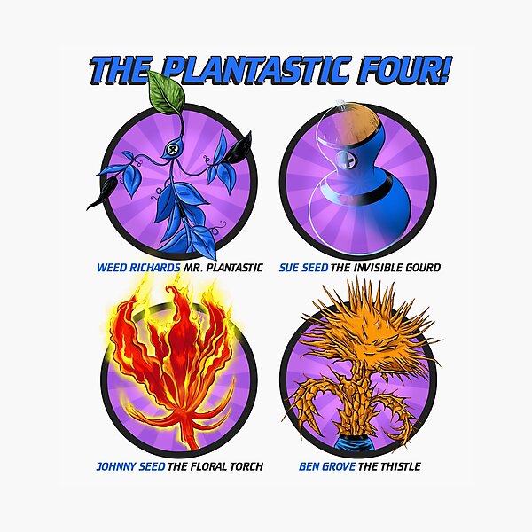 Item preview, THE PLANTASTIC FOUR! designed and sold by 13thFloorDesign.