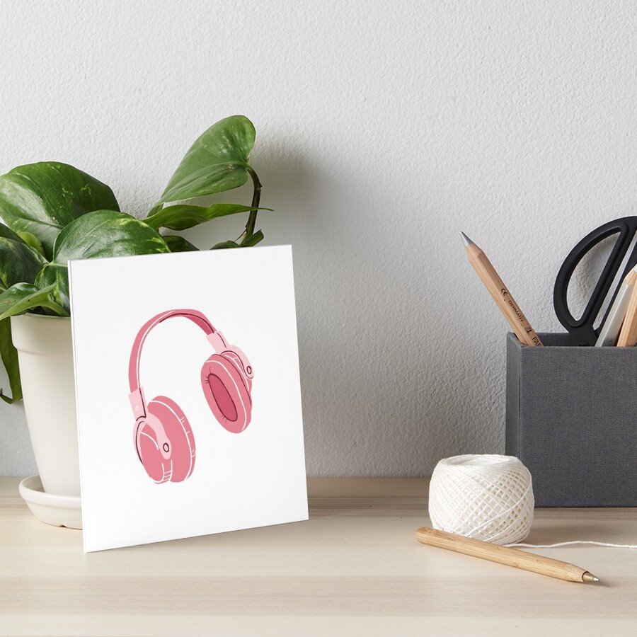 Pink Cute Music - Headphones  Sticker for Sale by KarolinaPaz