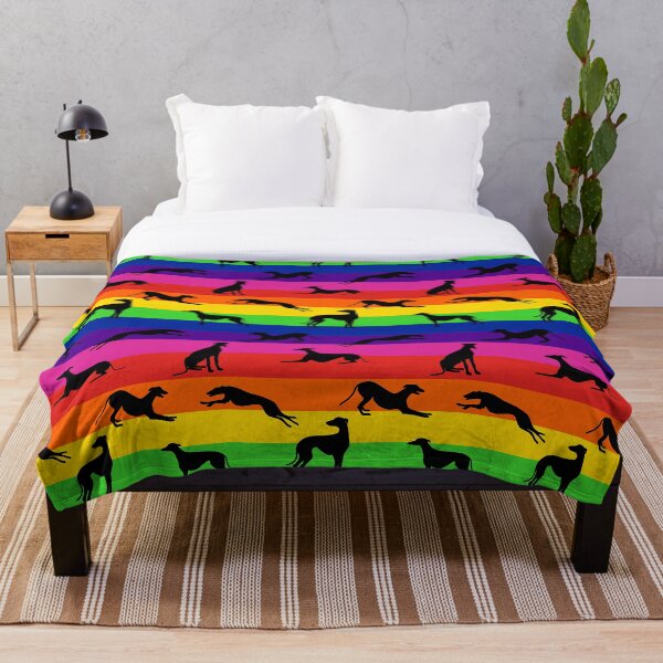 Item preview, Greyt Greyhound Silhouettes - on rainbow - horizontal designed and sold by GreytGraphicals.
