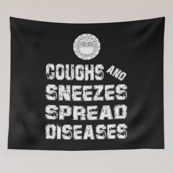 Item preview, COUGHS AND SNEEZES SPREAD DISEASES FLATTEN THE CURVE T-Shirt designed and sold by bigerdan.