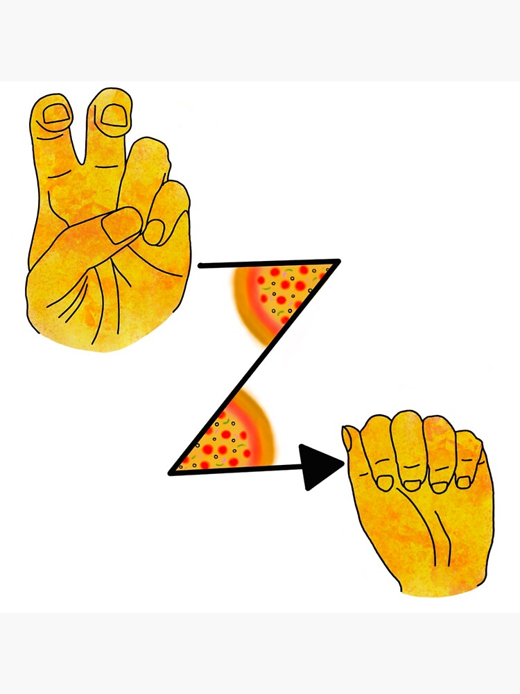 "ASL Pizza Sign" Sticker for Sale by Skipperstickers Redbubble