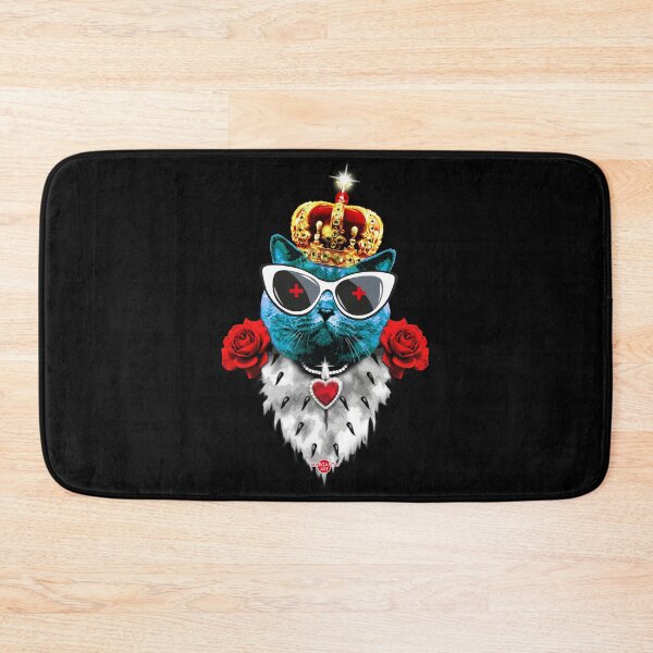Item preview, 47 Blue Cat King Queen Sunglasses Crown Roses designed and sold by Margarita-Art.