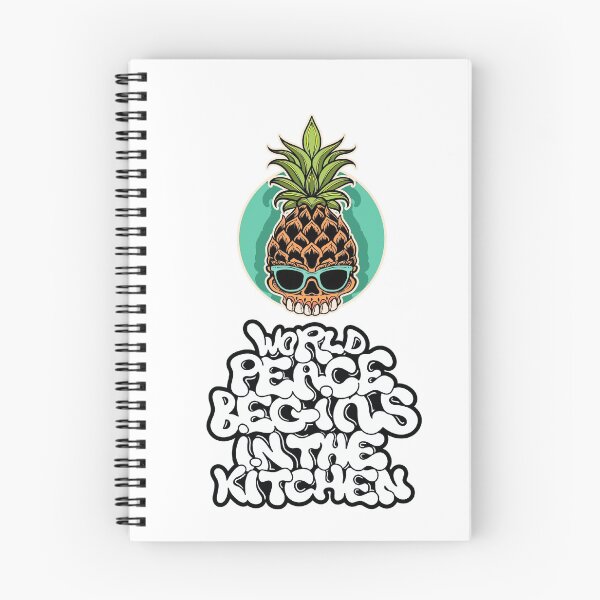 Item preview, Cool Pineapple Skull World Peace Begins In The Kitchen designed and sold by darknessjeff86.