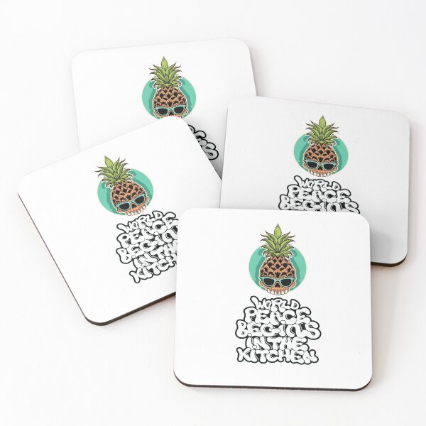 Item preview, Cool Pineapple Skull World Peace Begins In The Kitchen designed and sold by darknessjeff86.