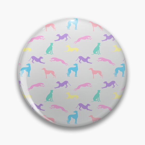 Item preview, Greyt Greyhound Silhouettes - Pastel Shades on Grey designed and sold by GreytGraphicals.
