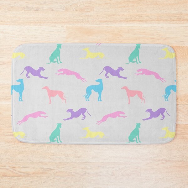 Item preview, Greyt Greyhound Silhouettes - Pastel Shades on Grey designed and sold by GreytGraphicals.
