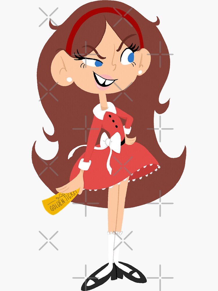 "Veruca Salt Willy Wonka" Sticker by JaidenMarie Redbubble