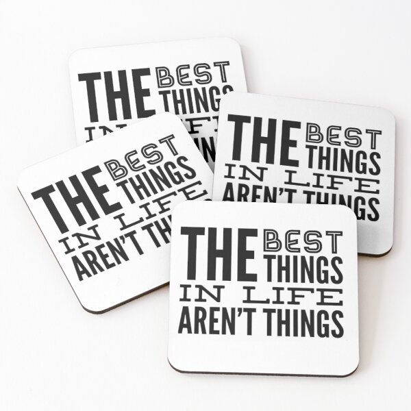 Item preview, The Best Things In Life Aren't Things, For The Minimalist ~ Black Font designed and sold by iosta.
