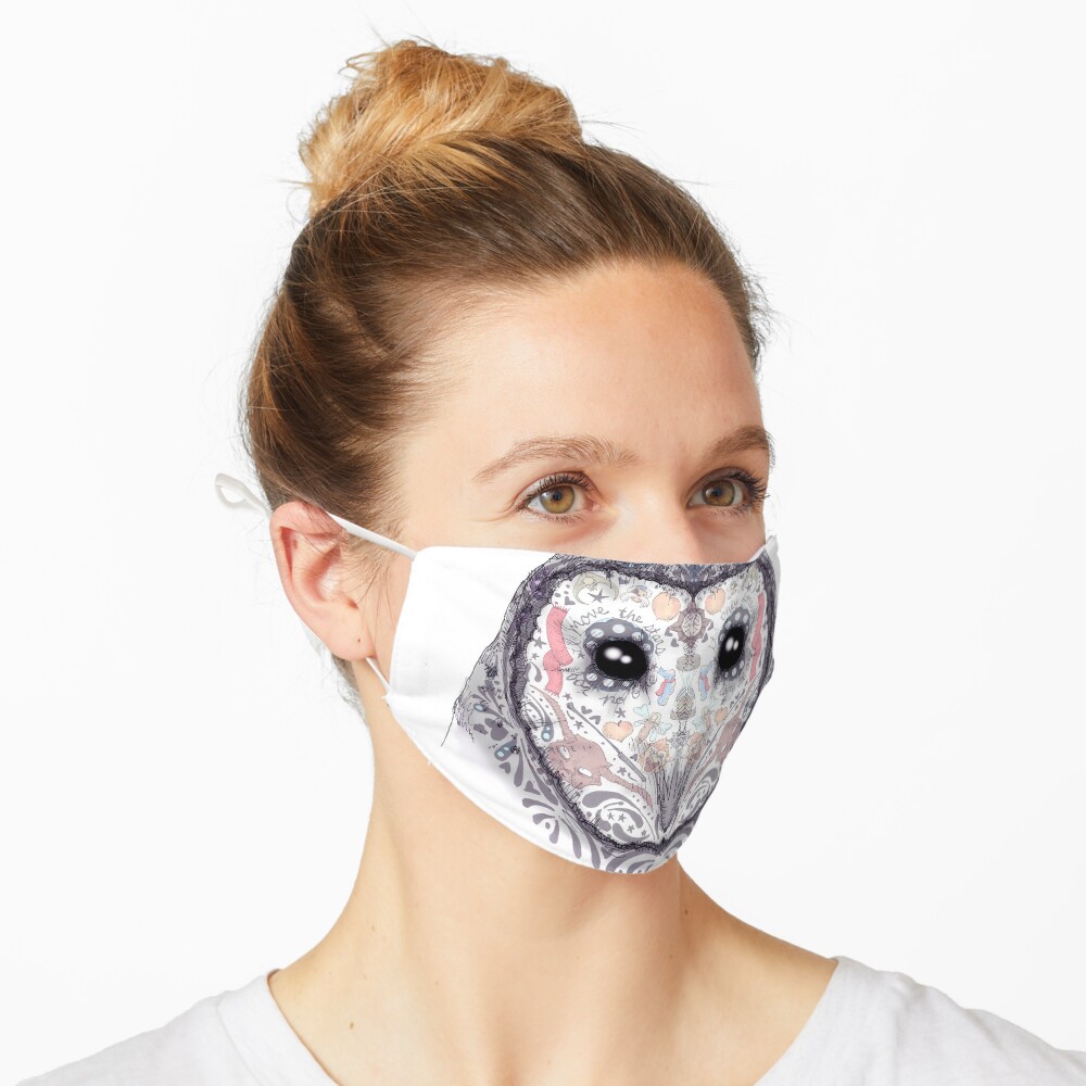 Sugar Skull Labyrinth Owl Mask