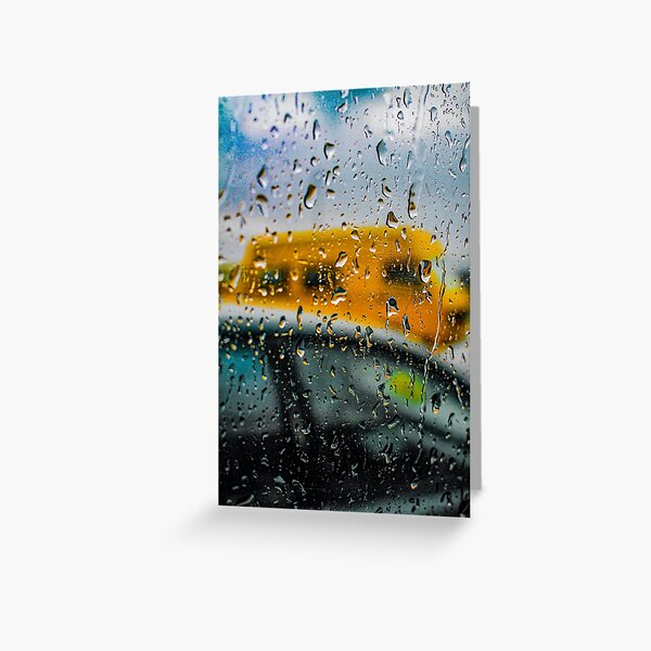 Rainy day commute Greeting Card