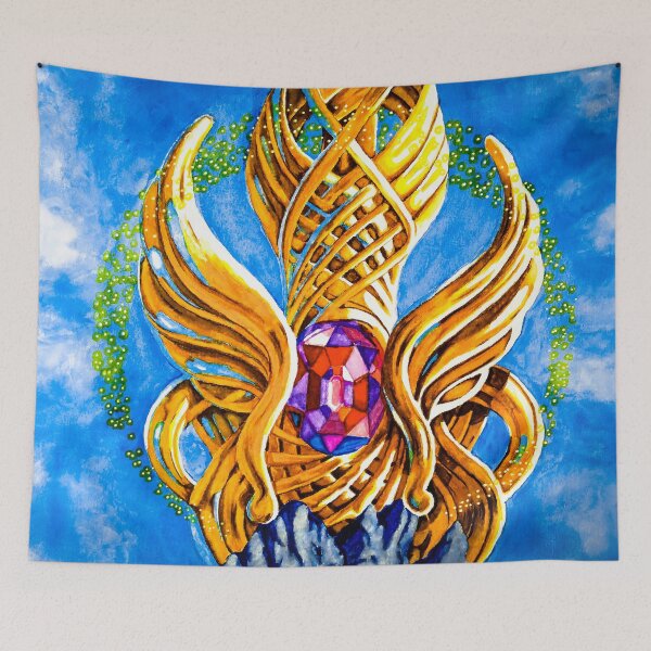 Item preview, She-Ra's Crystal Castle Watercolor Painting designed and sold by PatWArt.