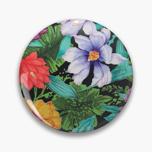 Item preview, Flower Spray Black Ground designed and sold by Leslie Rogers Todder.
