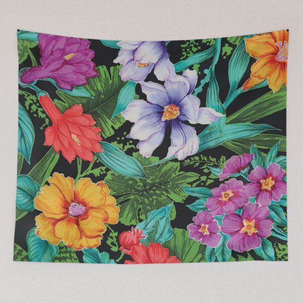 Item preview, Flower Spray Black Ground designed and sold by Leslie Rogers Todder.