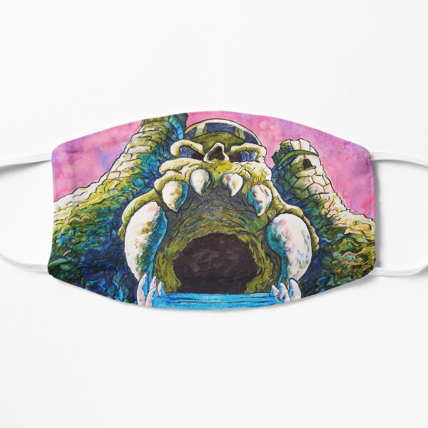 Castle Grayskull watercolor painting Flat Mask