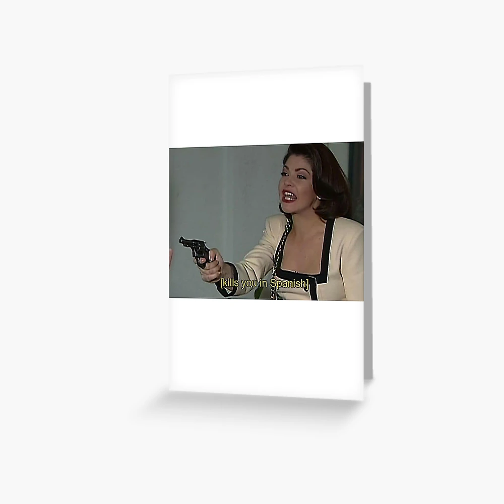 Slays in Spanish Meme, no backround Greeting Card for Sale by