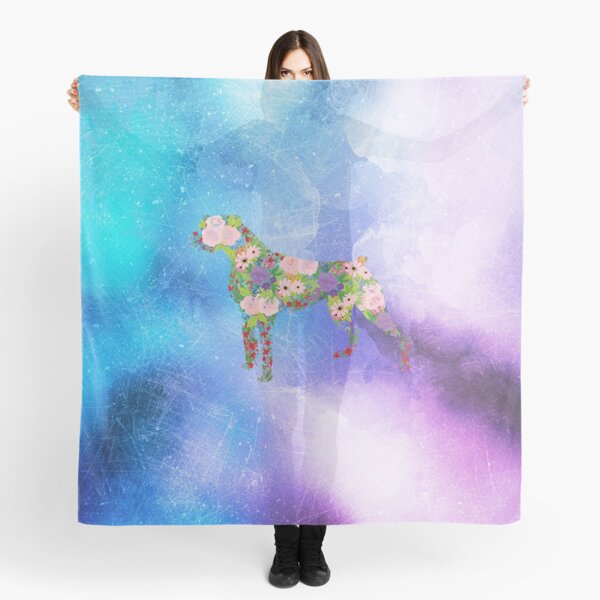 Distressed Watercolour Floral Boxer Scarf