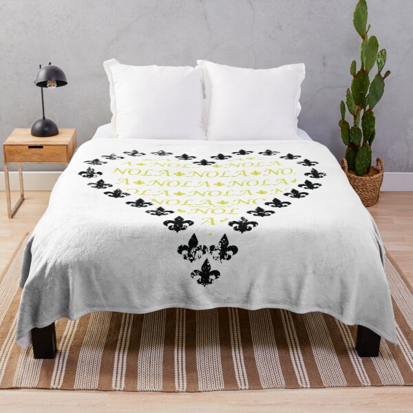 Item preview, Black and Gold NOLA Fleur de Lis Heart designed and sold by StudioBlack.