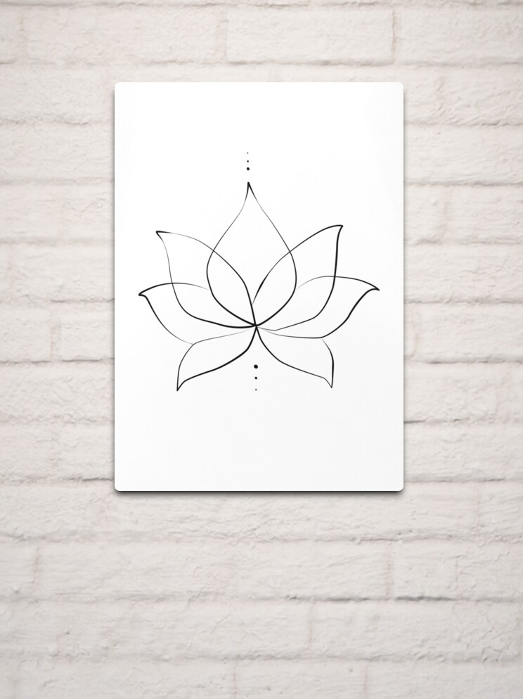 Line Art Lotus Flower Illustration Graphic by immut07 · Creative Fabrica