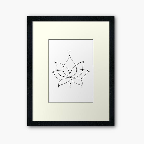 Item preview, lotus flower outline minimalism designed and sold by LLCRG.
