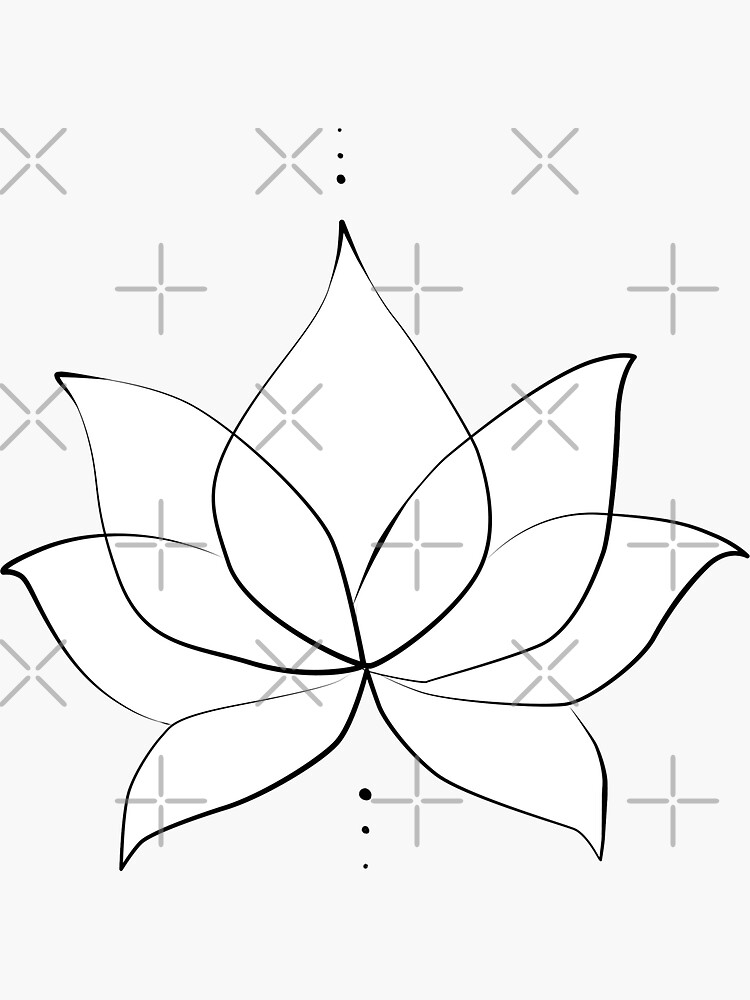 lotus flower line art - minimalist line art printable floral - lotus line  wall art design