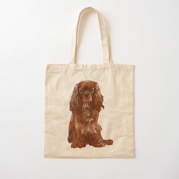 Cavalier King Charles Spaniel - Ruby Cotton Tote Bag