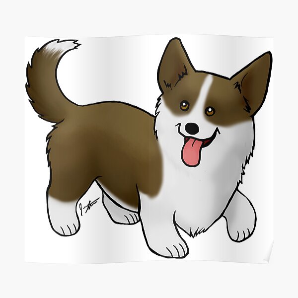 Cardigan Welsh Corgi - Brown Poster
