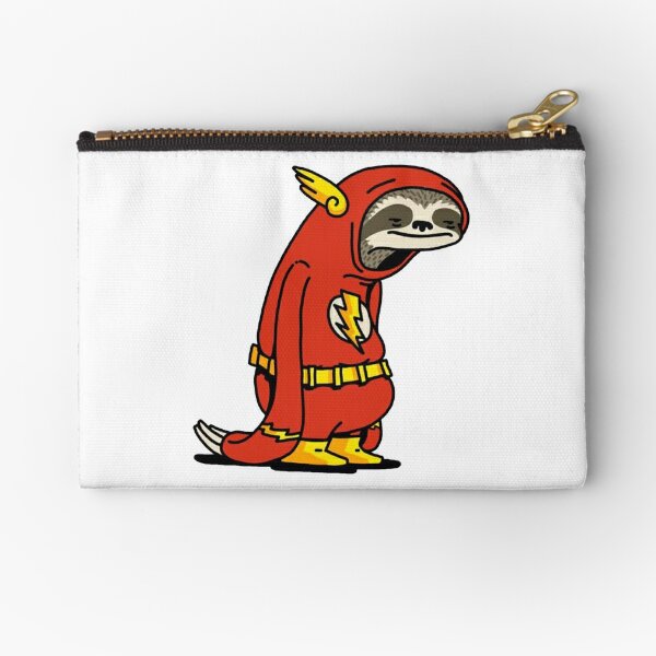 Flash Sloth Funny Superhero Zipper Pouch