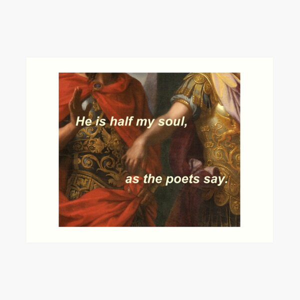 he is half my soul Art Print