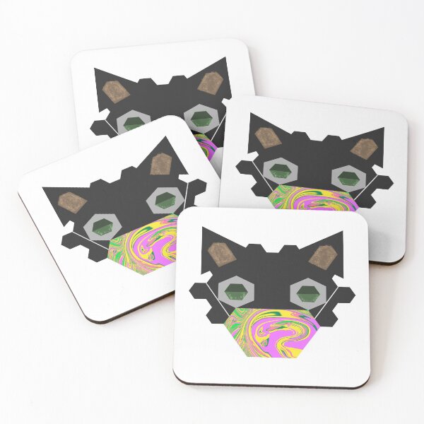Item preview, Black Cat Wearing Abstract spring #3 Mask designed and sold by wagnerps.