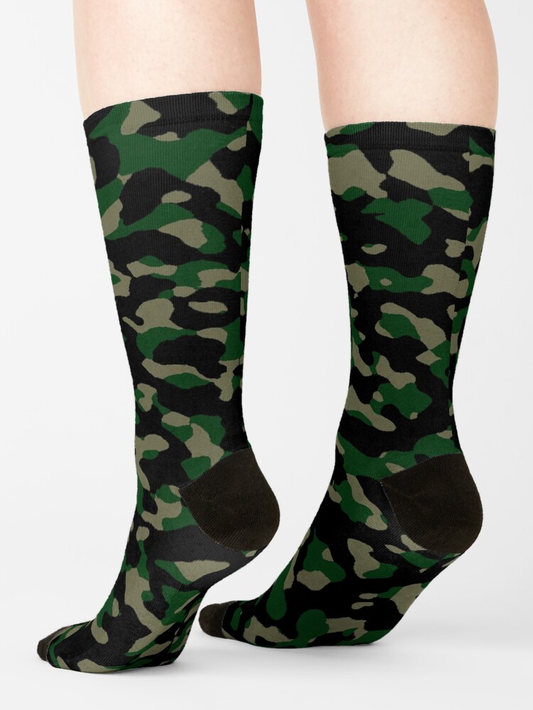 "Green Military Camouflage " Socks by RashaStokes Redbubble