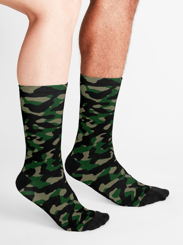 "Green Military Camouflage " Socks by RashaStokes Redbubble