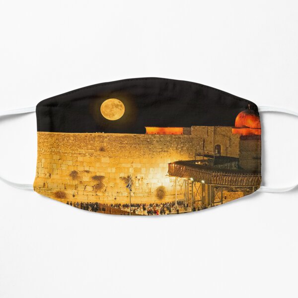 The Wailing Wall (Western Wall) in the Moonlight Flat Mask