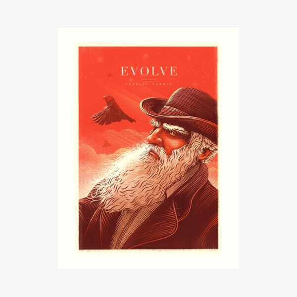 Evolve: Charles Darwin Art Print