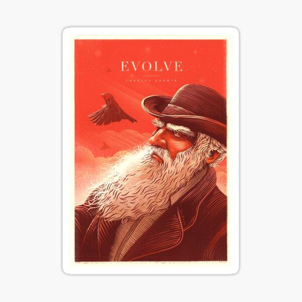 Evolve: Charles Darwin Sticker
