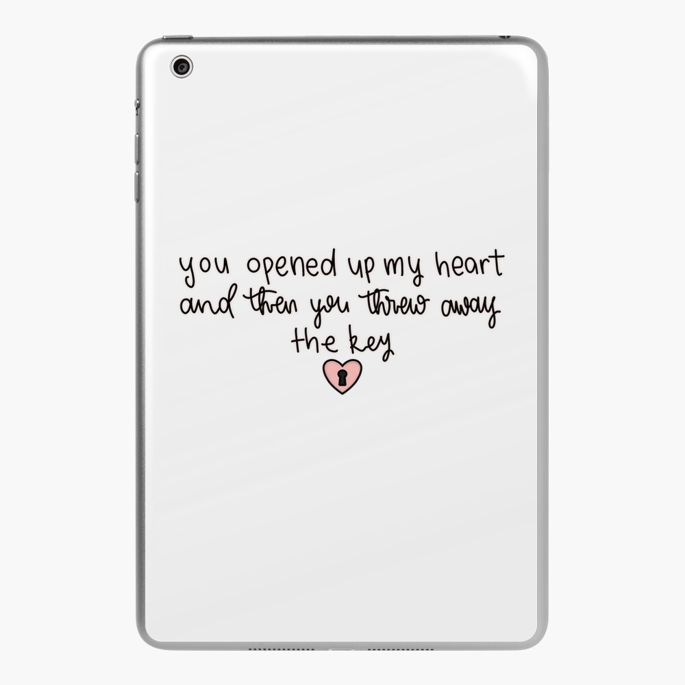 I'll be living one life for the two of us quote from song Two Of Us by  Louis Tomlinson digital lettering iPad Case & Skin for Sale by  averycooluser